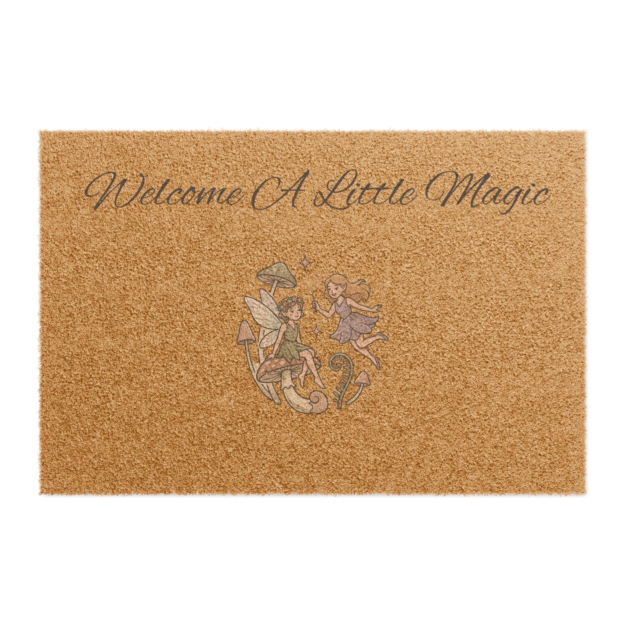 Doormat — "Welcome A Little Magic" Fairy Coir Welcome Mat