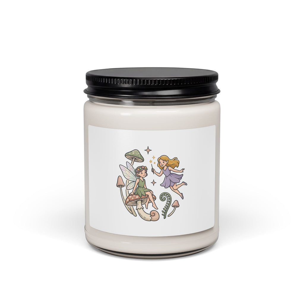 Fairy Friends Soy Candle — 9oz Scented Jar (whimsical mushroom fairies)