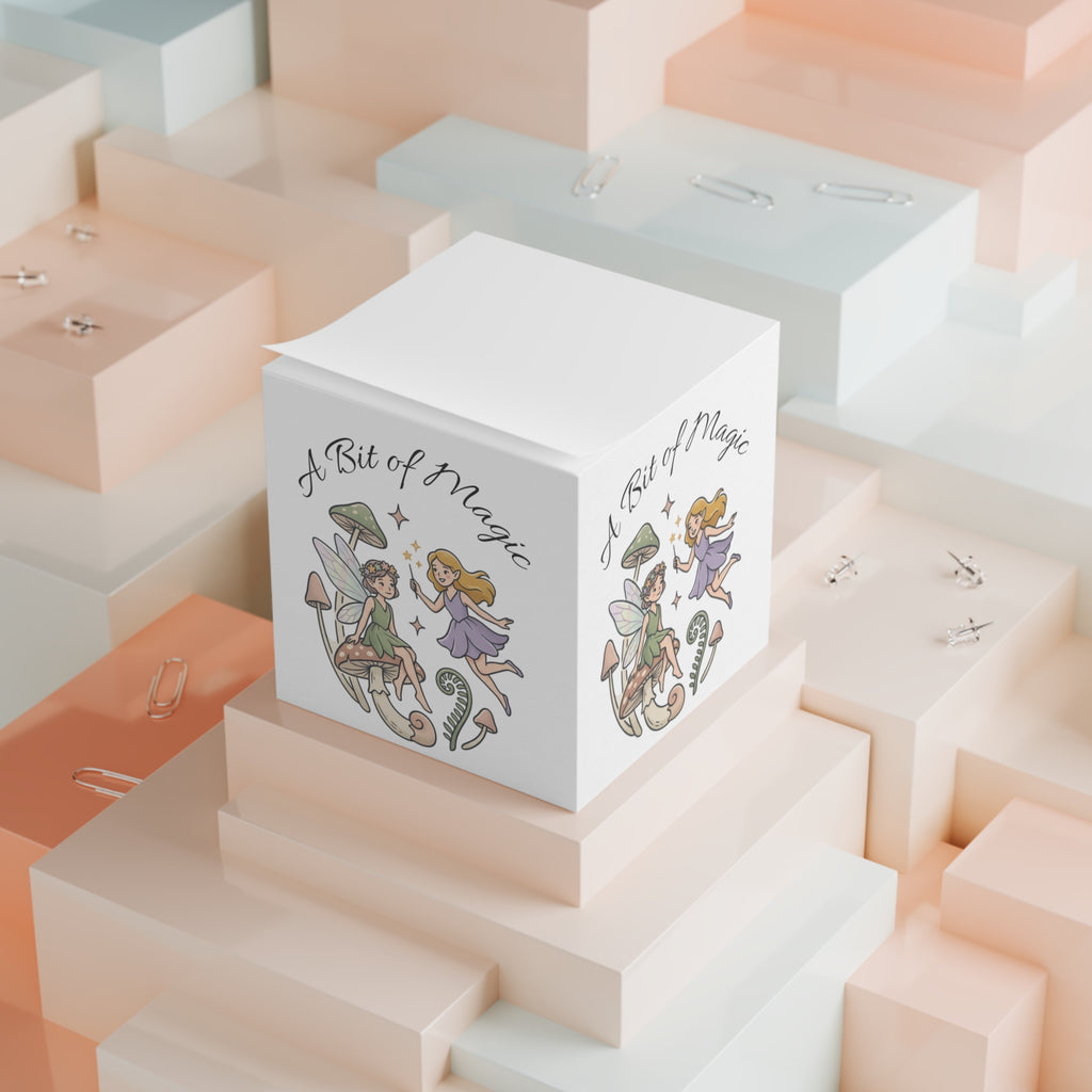 A Bit of Magic Note Cube — Fairy Mushroom Sticky Memo Cube