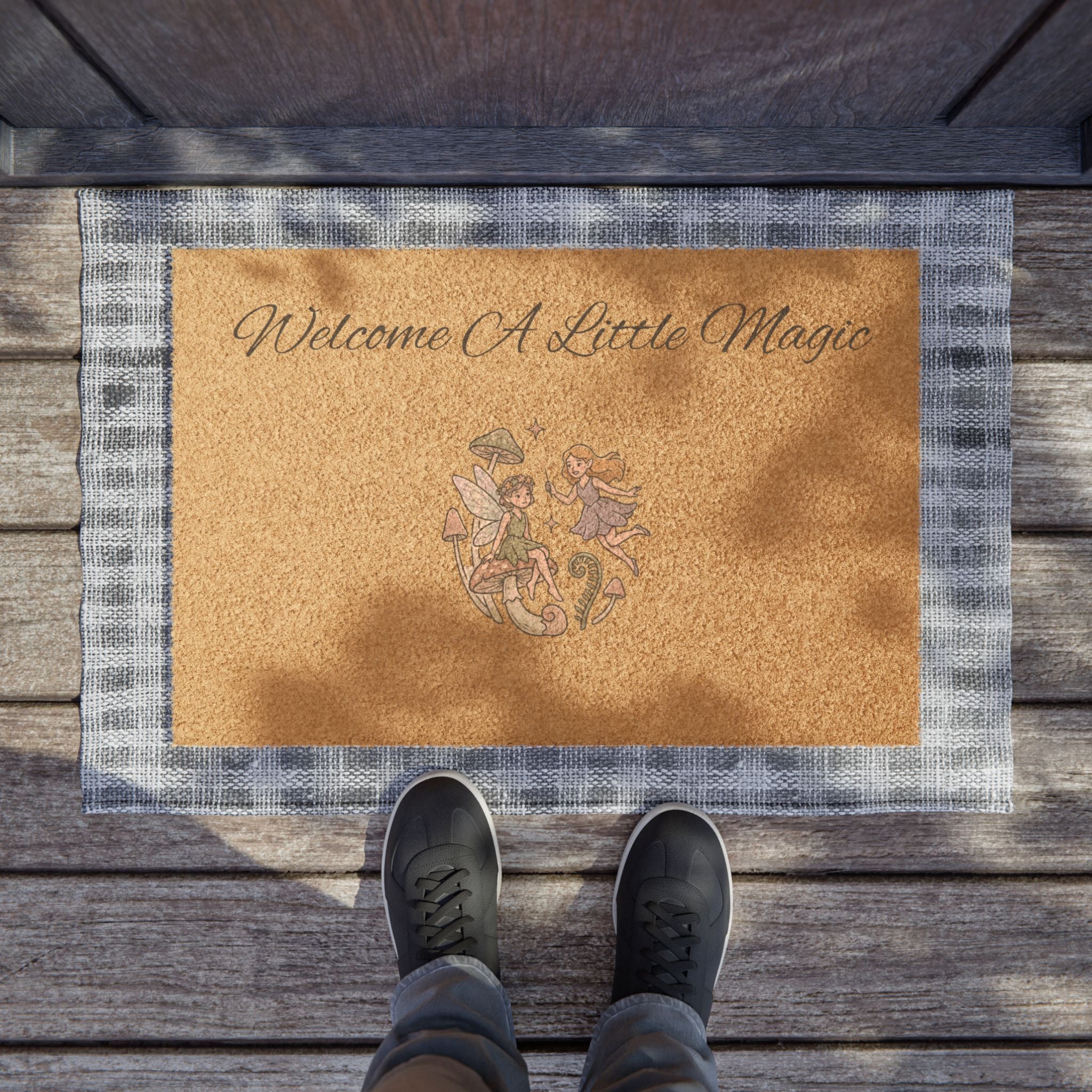 Doormat — "Welcome A Little Magic" Fairy Coir Welcome Mat