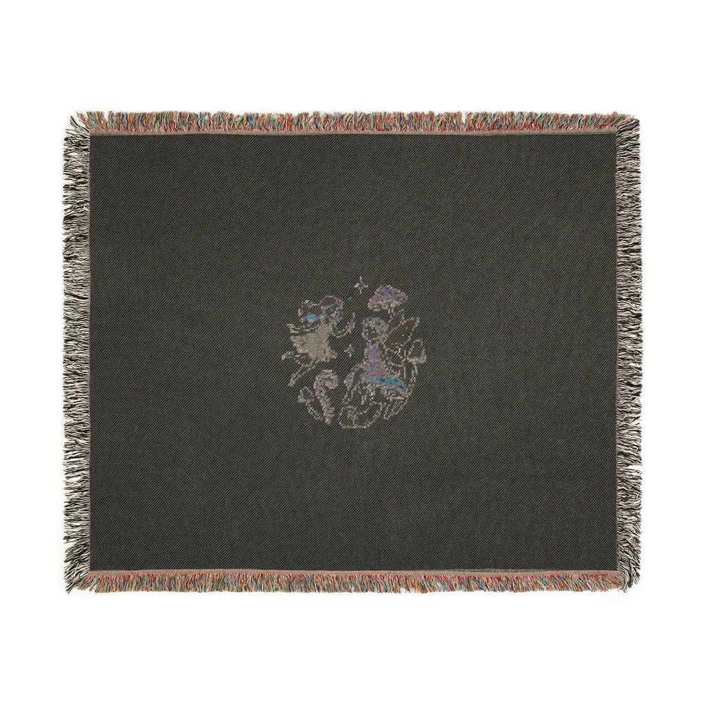 Woven Blanket — Whimsical Floral Medallion Throw