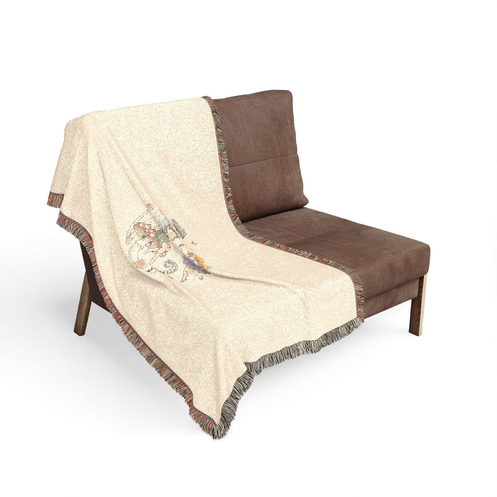 Woven Blanket — Whimsical Floral Medallion Throw