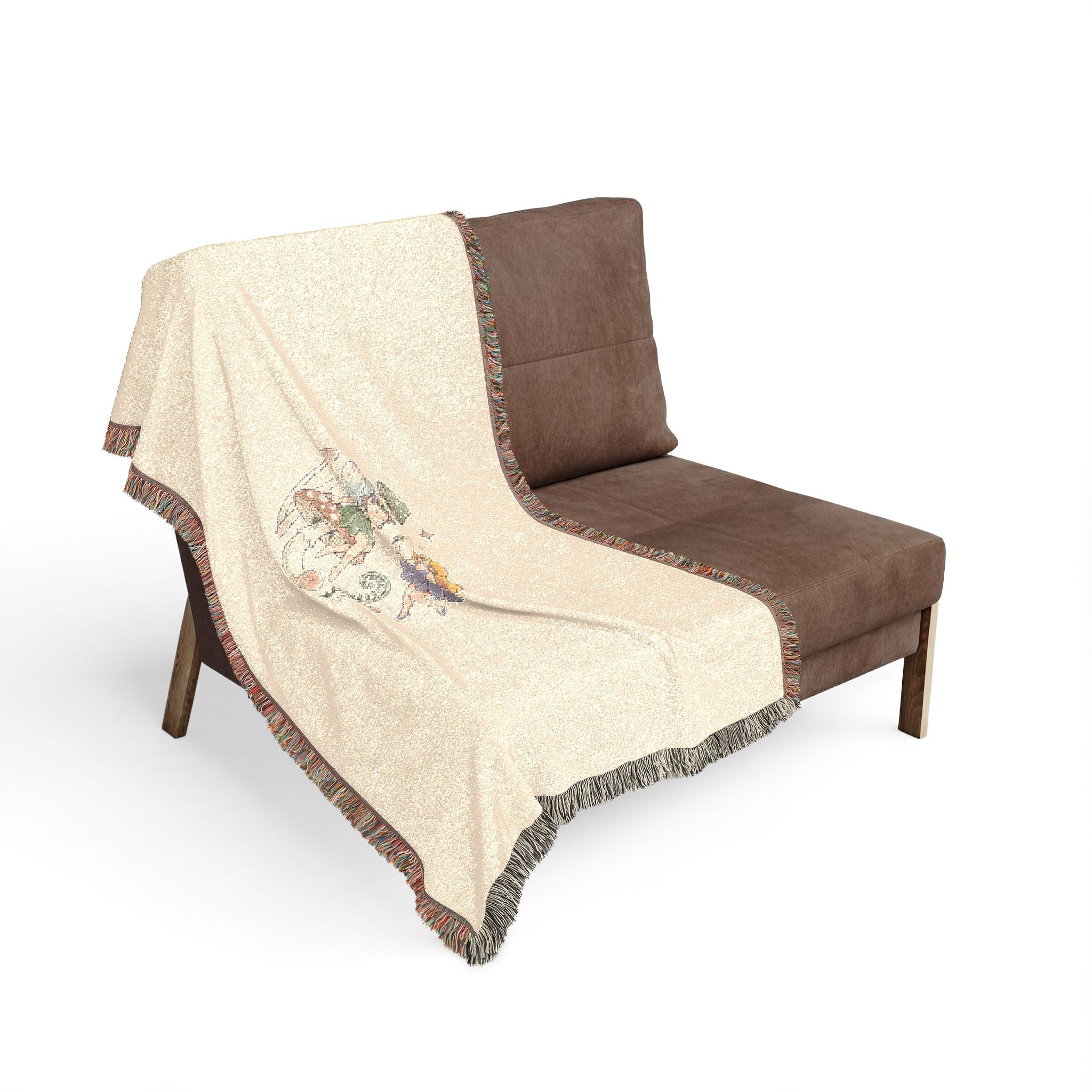 Woven Blanket — Whimsical Floral Medallion Throw