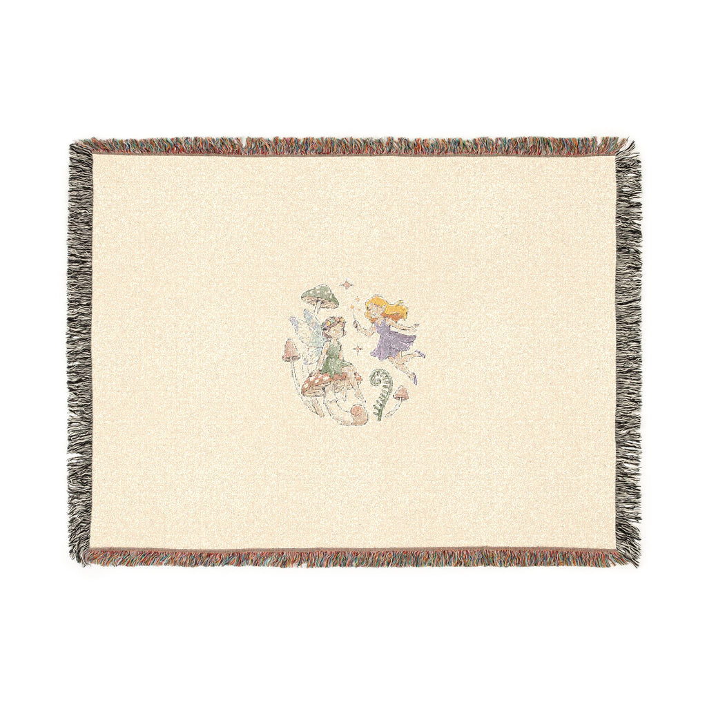 Woven Blanket — Whimsical Floral Medallion Throw