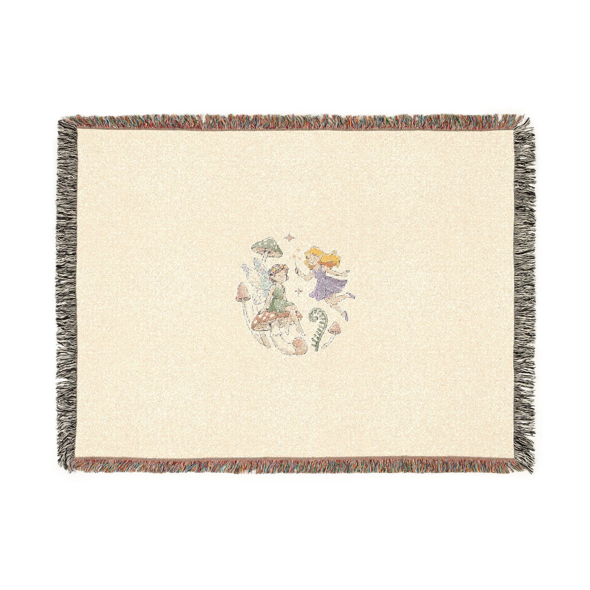 Woven Blanket — Whimsical Floral Medallion Throw