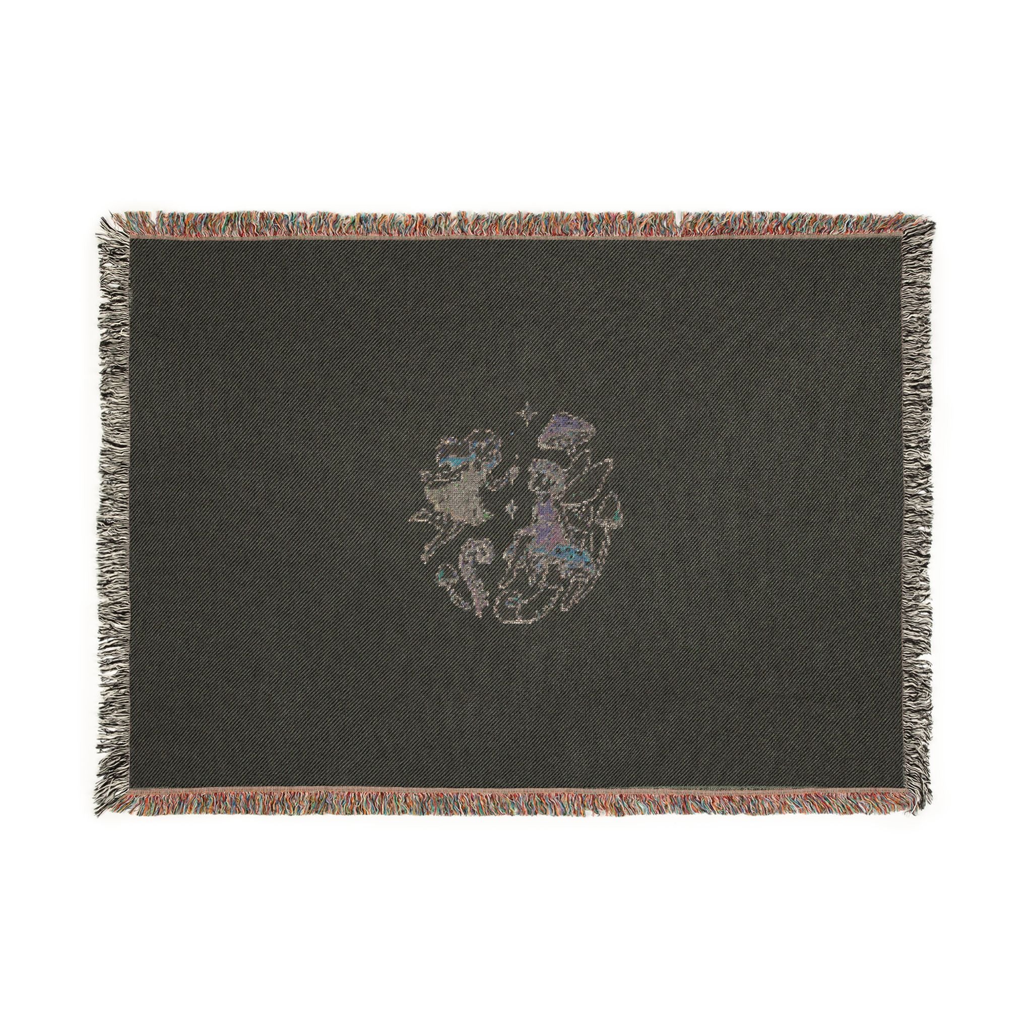 Woven Blanket — Whimsical Floral Medallion Throw