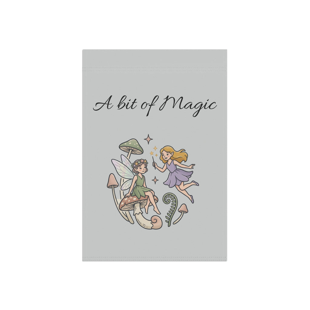 A Bit of Magic Garden Flag — Fairy Mushroom House Banner