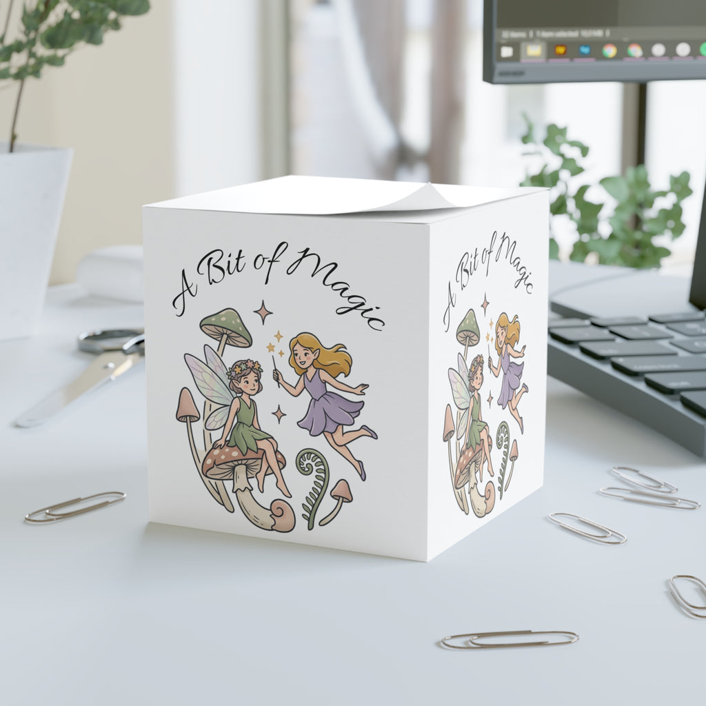 A Bit of Magic Note Cube — Fairy Mushroom Sticky Memo Cube