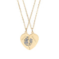 Engravable Break-Apart Heart Necklace Set – Matching Best Friend/Anniversary Jewelry