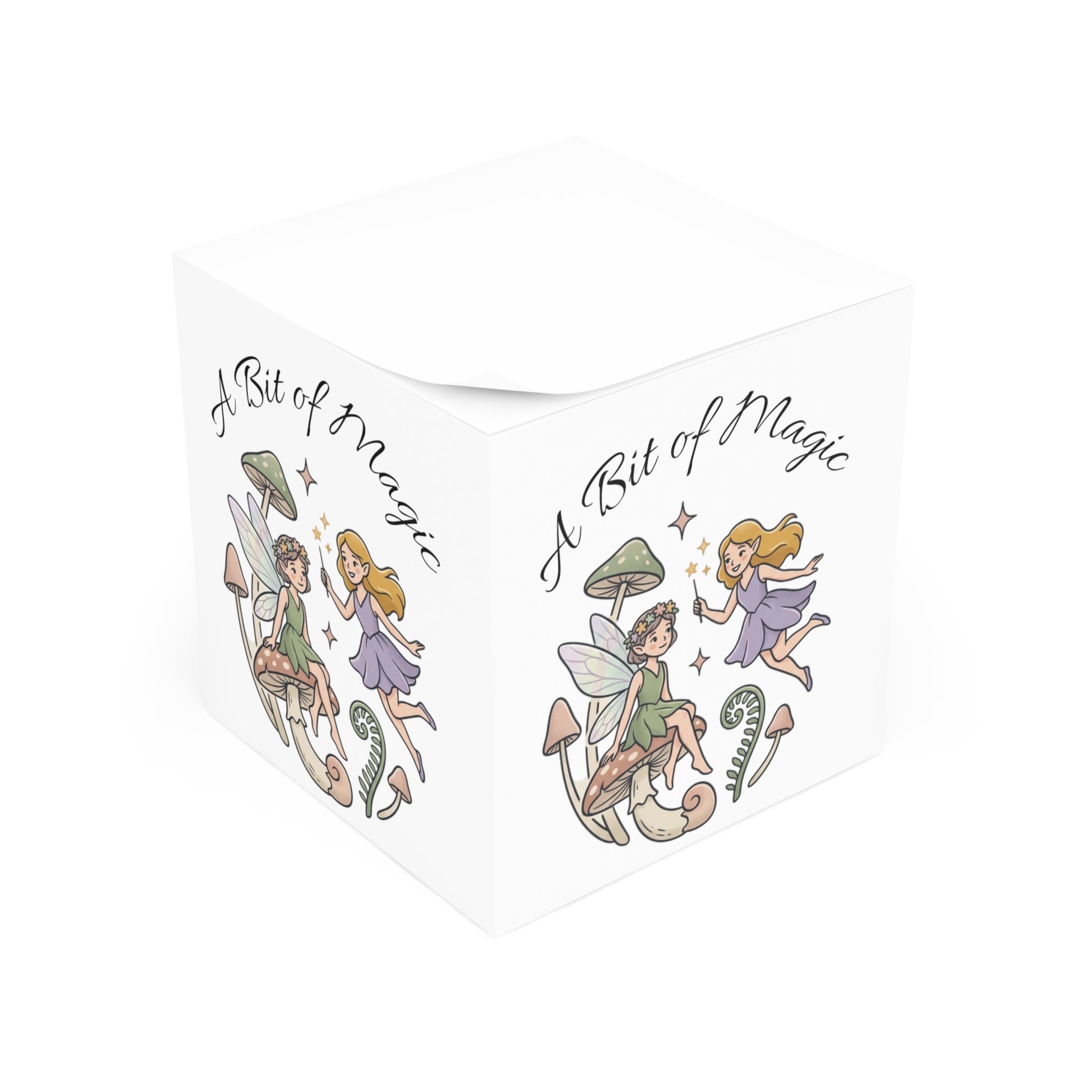 A Bit of Magic Note Cube — Fairy Mushroom Sticky Memo Cube