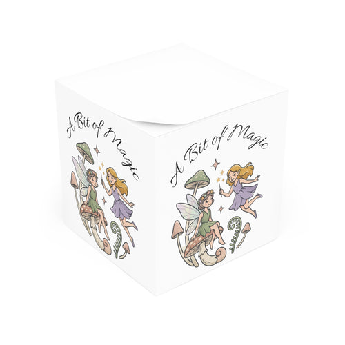 A Bit of Magic Note Cube — Fairy Mushroom Sticky Memo Cube