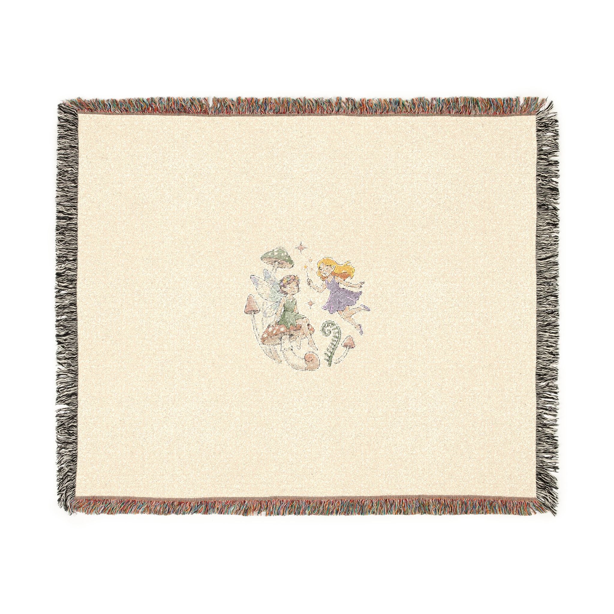 Woven Blanket — Whimsical Floral Medallion Throw