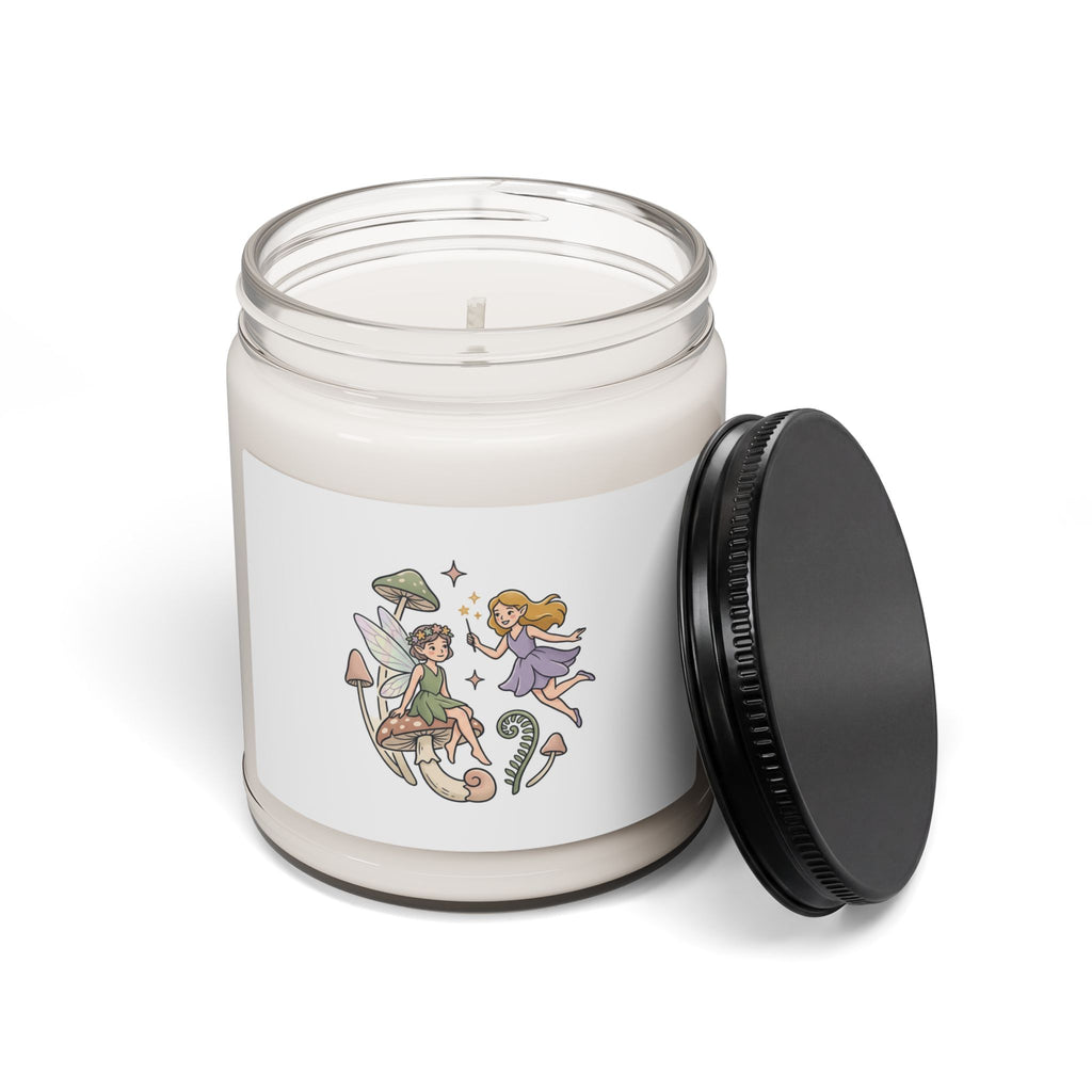 Fairy Friends Soy Candle — 9oz Scented Jar (whimsical mushroom fairies)