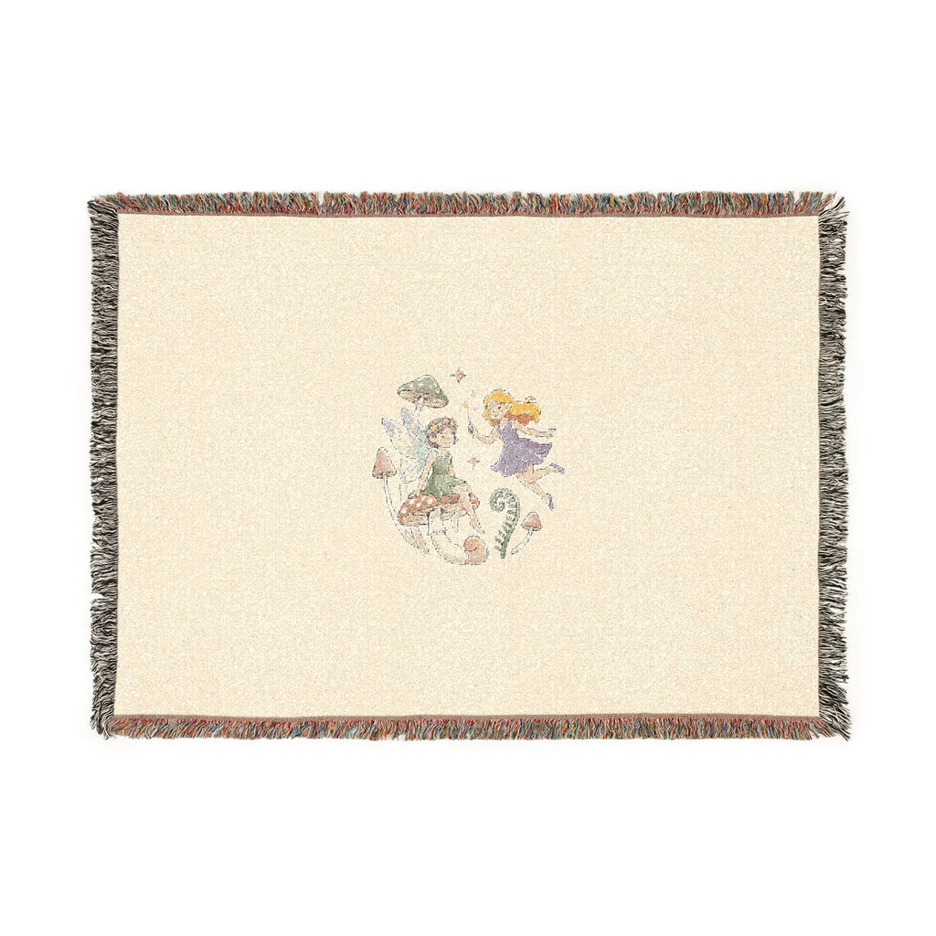 Woven Blanket — Whimsical Floral Medallion Throw