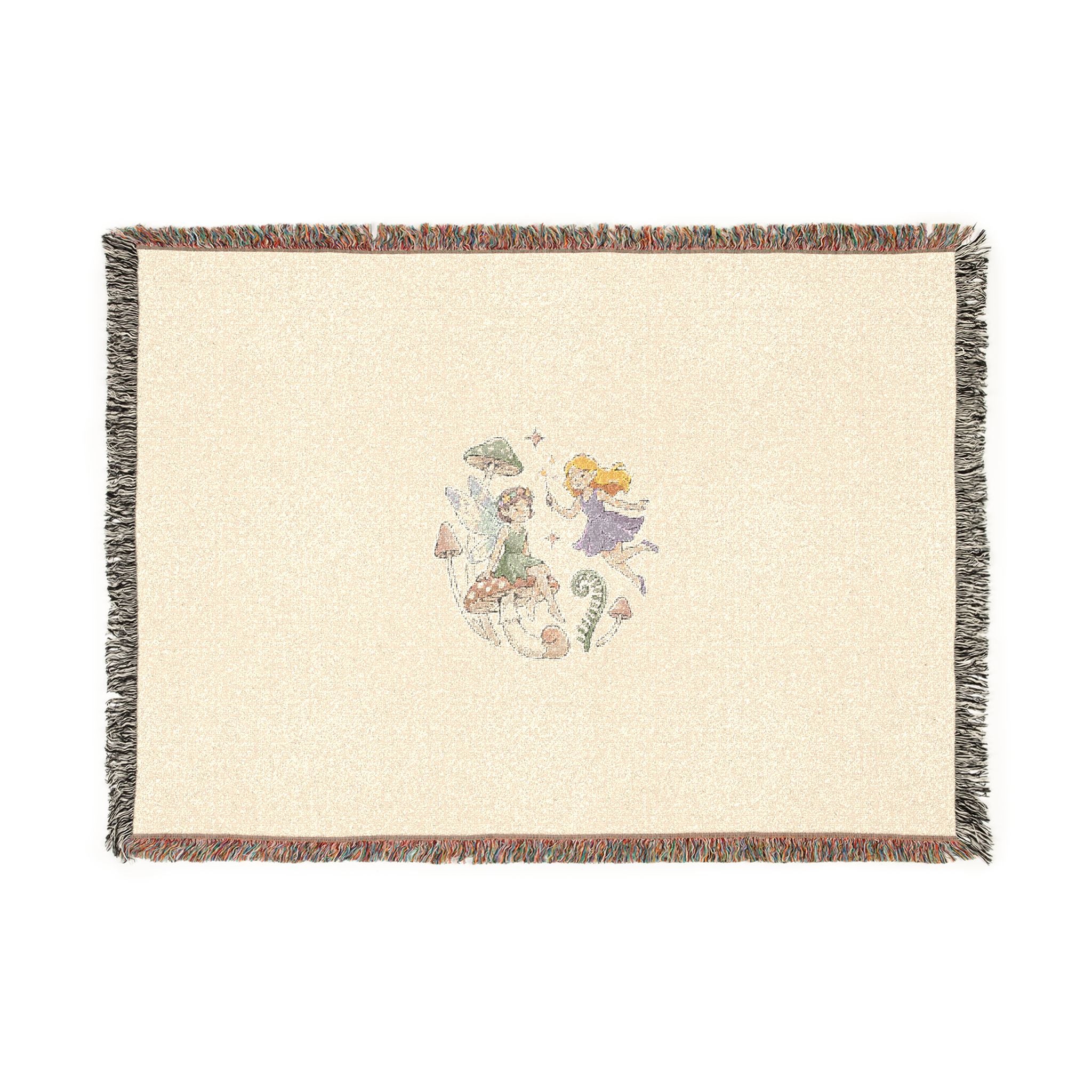 Woven Blanket — Whimsical Floral Medallion Throw